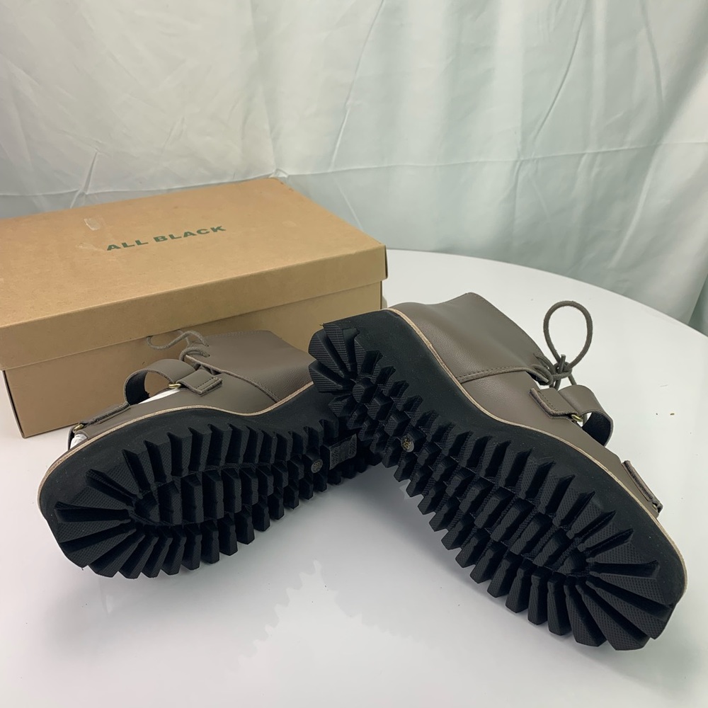 All Black Flatform multiband sandals - Picture 9 of 9